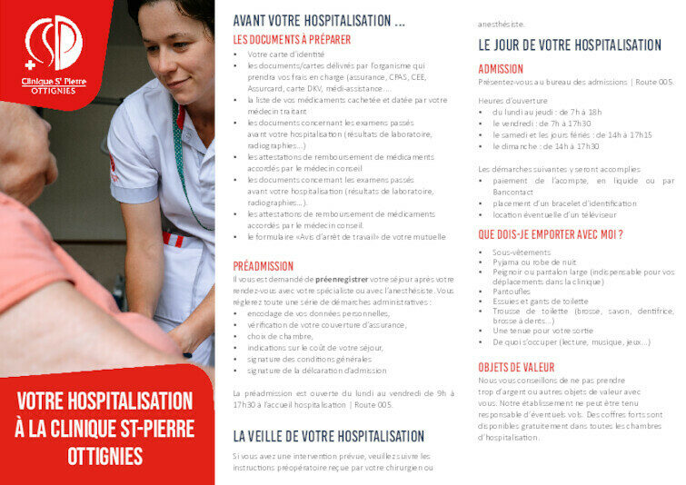 ADMI COMM 0001 Votre hospitalisation à la CSPO