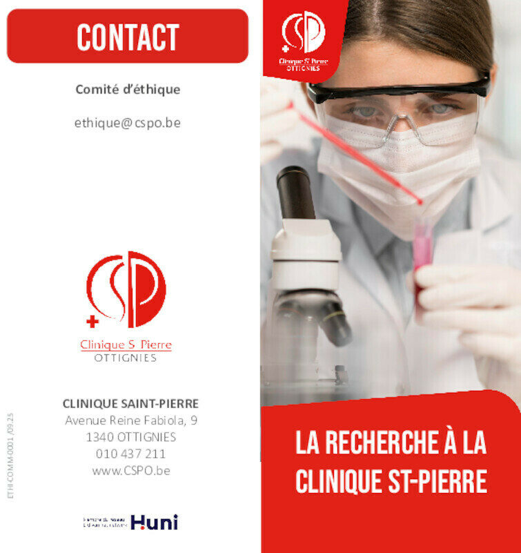 ETHI COMM 0001 La recherche à la clinique St Pierre Biobanque