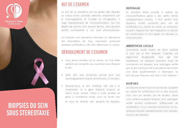 GYNE COMM 0003 Biopsie du sein sous stereotaxie