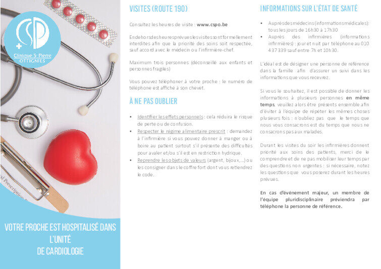CARD COMM 0003 Votre proche est hospitalisé dans lunité de cardiologie