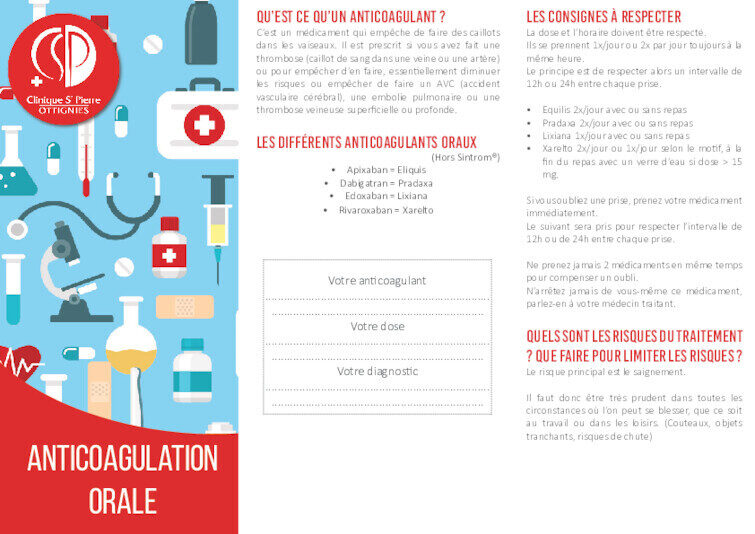 Anticoagulation orale